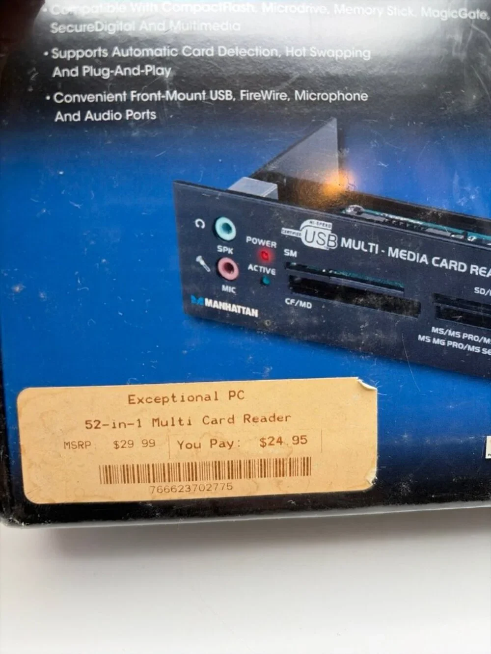 Manhattan 52-in-1 Mutli-Card Reader w/Built-in Multimedia 5.25